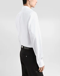Cotton shirt with heraldic patch