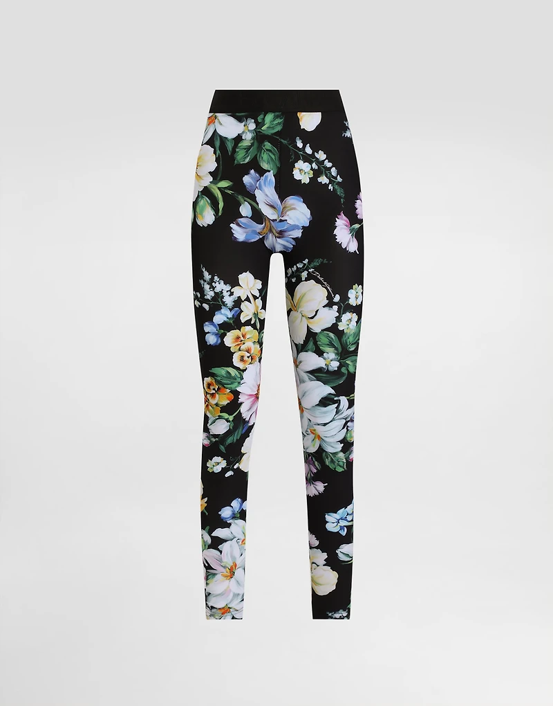 Activewear leggings floral-print jersey