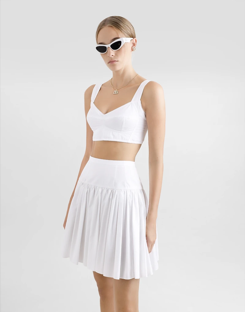 Short cotton circle skirt