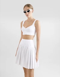 Short cotton circle skirt