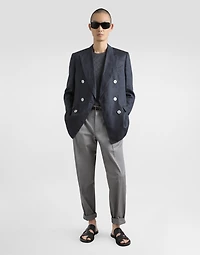 Cotton gabardine trousers