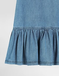 Chambray dress with DG logo