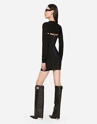 Short light technical jersey dress