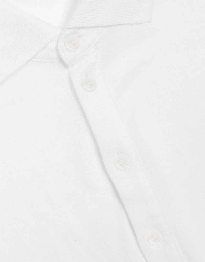 Cotton piqué polo-shirt with embroidery