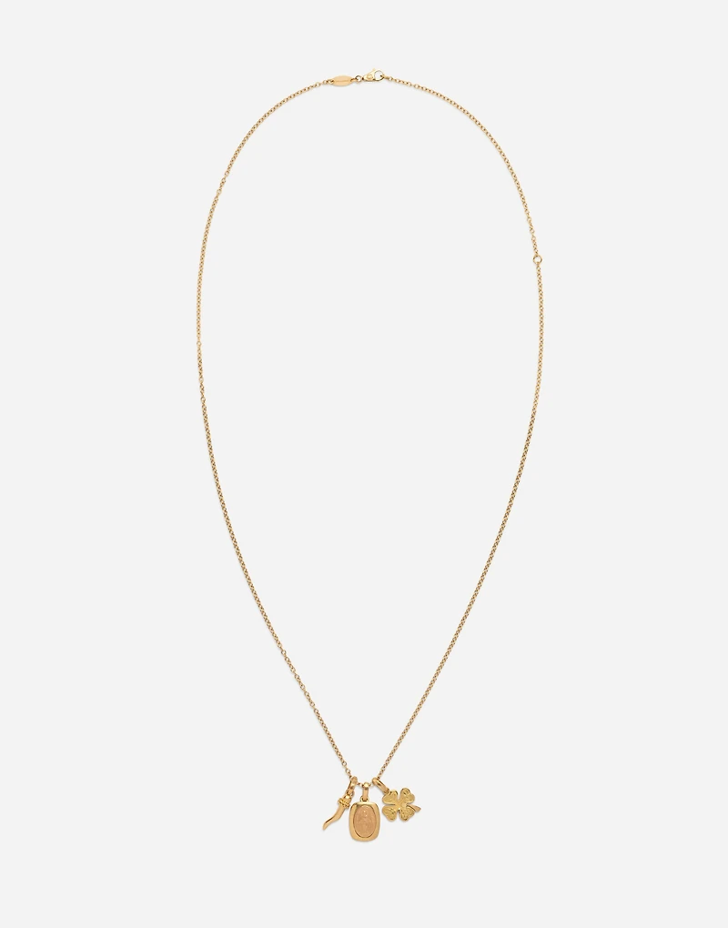 Good Luck Necklace 18 carat yellow and red gold