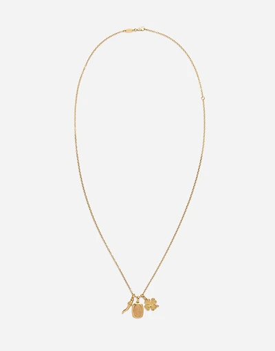 Good Luck Necklace 18 carat yellow and red gold 