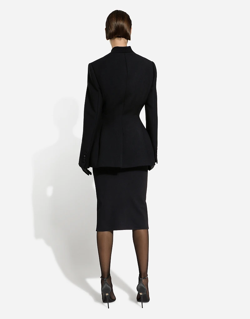 Jersey full Milano calf-length skirt