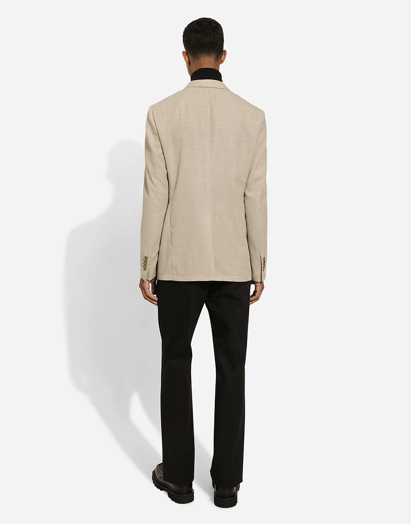 Single-breasted wool Taormina-fit jacket