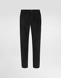 Cotton and cashmere regular trousers