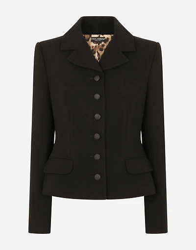 Single-breasted virgin wool jacket