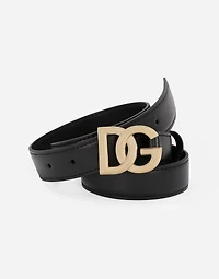 Calfskin belt with DG logo