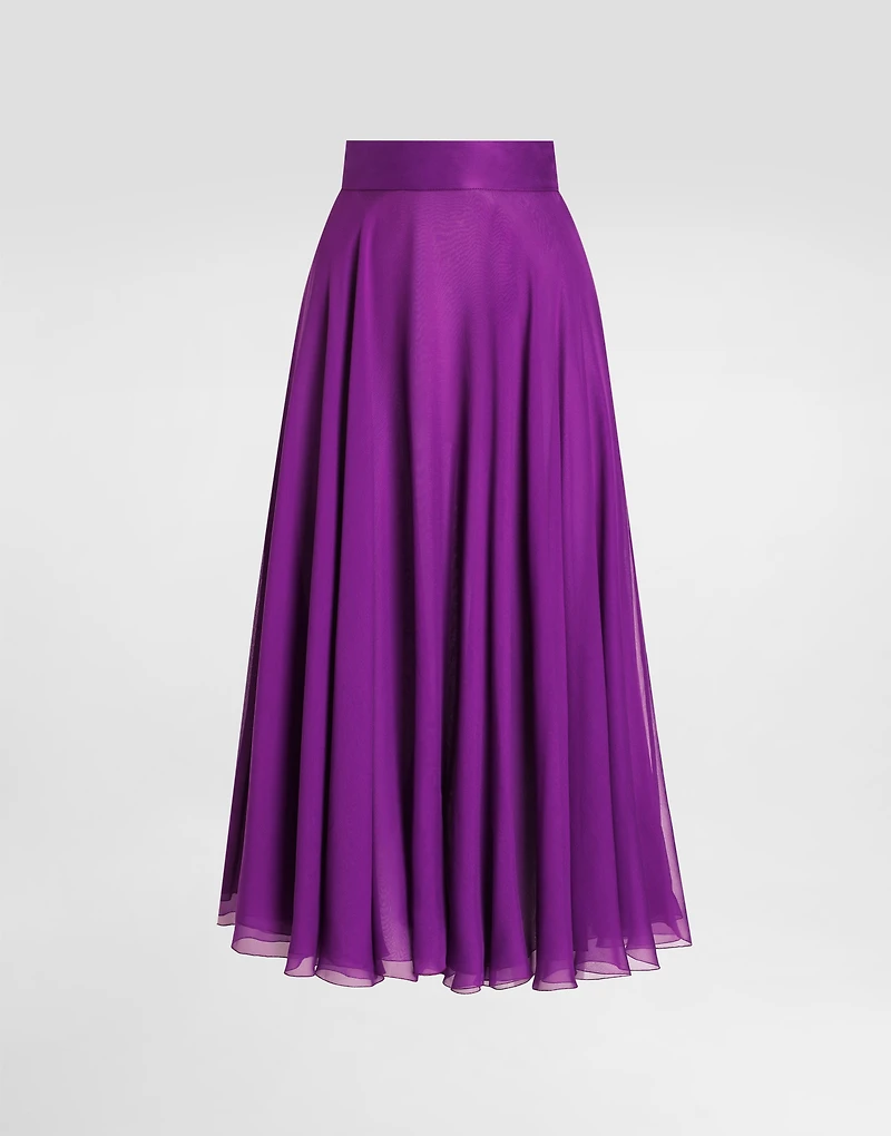 Chiffon midi skirt
