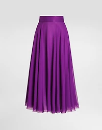 Chiffon midi skirt