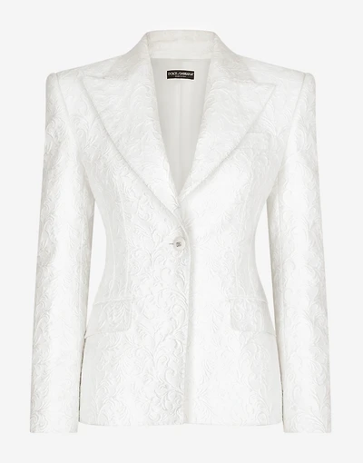 Brocade Turlington blazer