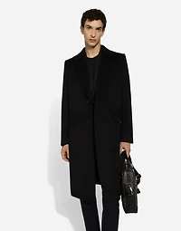 Single-breasted cashmere coat
