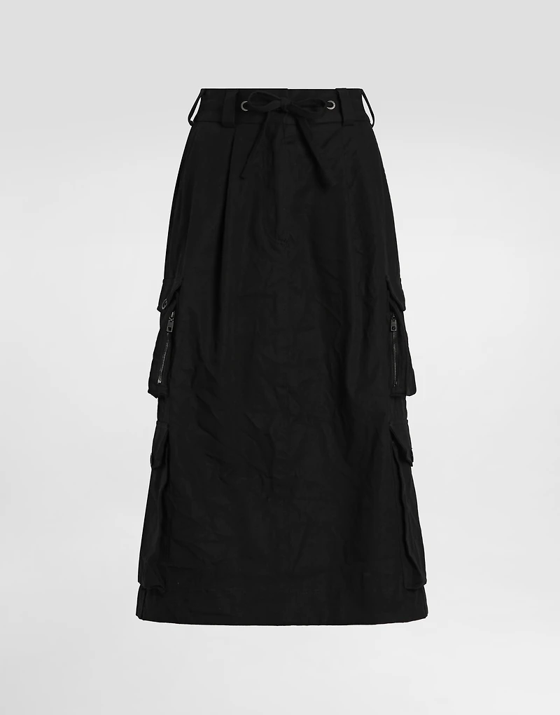 Cotton cargo skirt