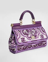 Small Sicily handbag with Majolica embroidery