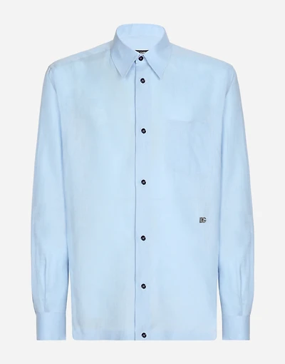 Linen Hawaiian shirt with DG hardware