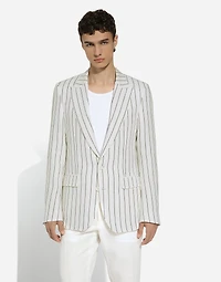 Single-breasted linen Sicilia-fit jacket
