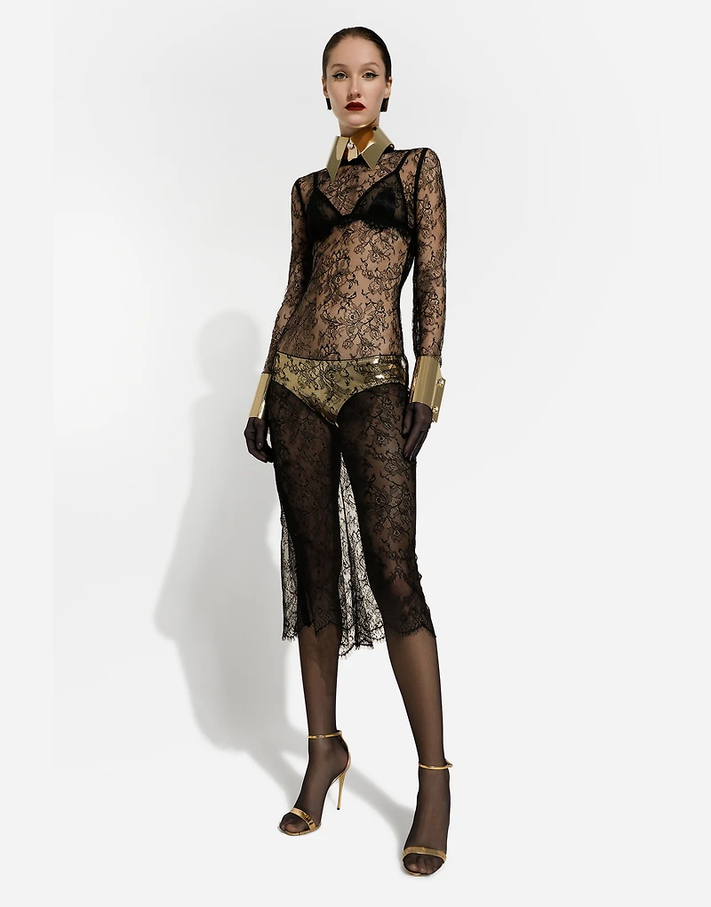 Rigid metal shirt collar necklace