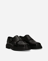 Brushed calfskin monkstrap shoes