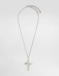 Cross necklace with rhinestones