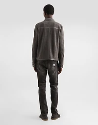 Perforated lambskin jacket