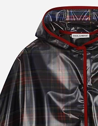 PVC cape with tartan print