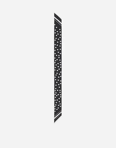 Polka-dot twill headscarf