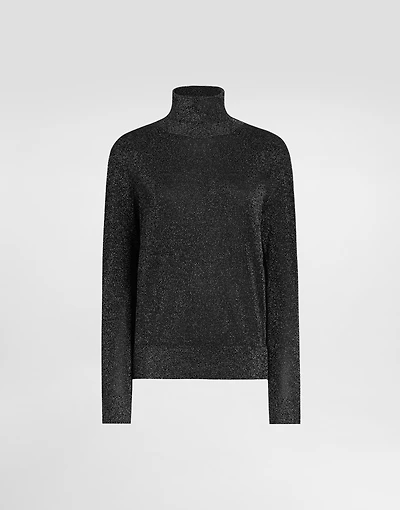 Metallic viscose pullover