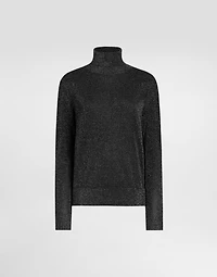 Metallic viscose pullover