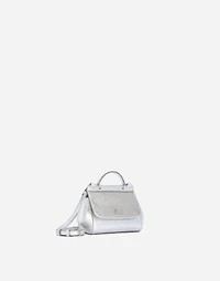 Nappa leather mini Sicily bag with fusible rhinestones