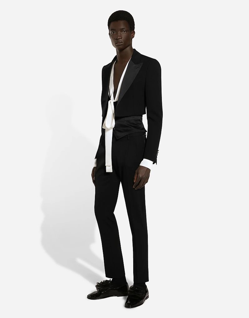 Single-breasted silk vest
