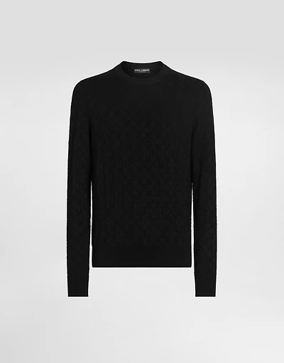 Silk crewneck pullover
