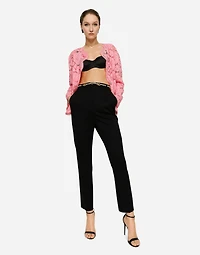 Single-breasted lace jacket