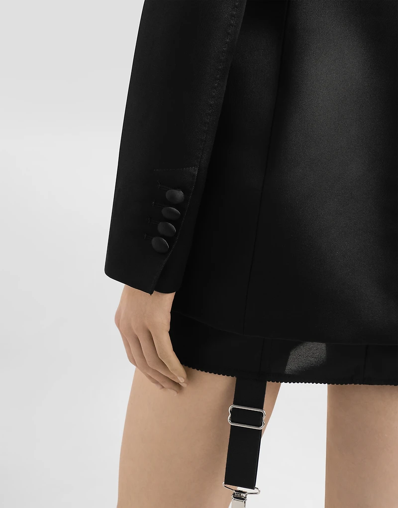 Double-breasted duchess jacket with conical cups