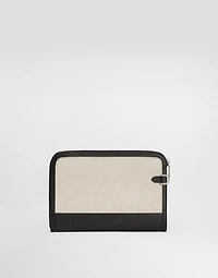 Salt&pepper calfskin atene clutch bag