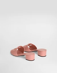 Calfskin mules with DG logo