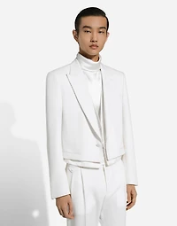 Single-breasted Sicilia-fit jacket with faux vest