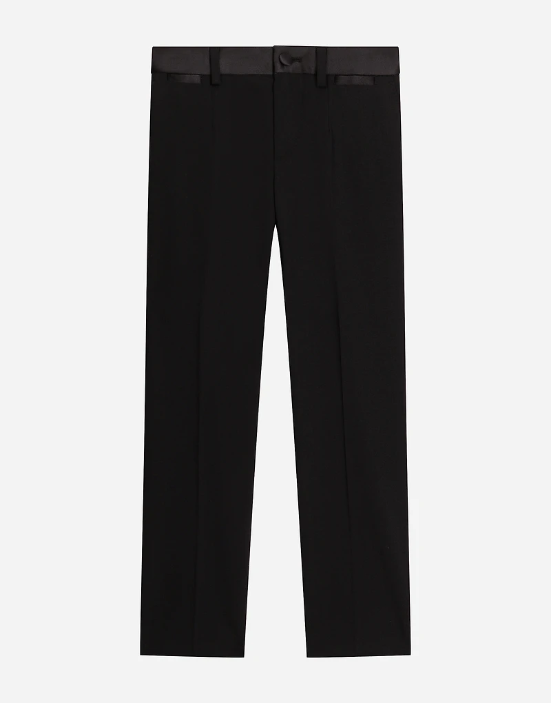 Classic woolen pants with duchesse inserts