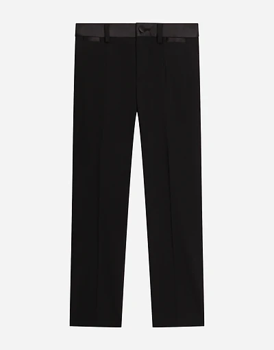 Classic woolen pants with duchesse inserts