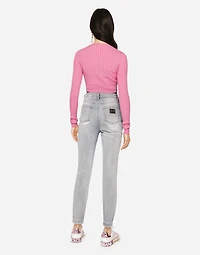 Light blue denim Grace jeans with ripped details