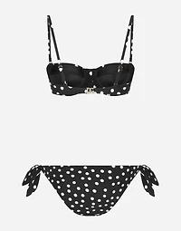 Polka-dot balconette bikini