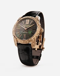 Gold and mother-of-pearl watch
