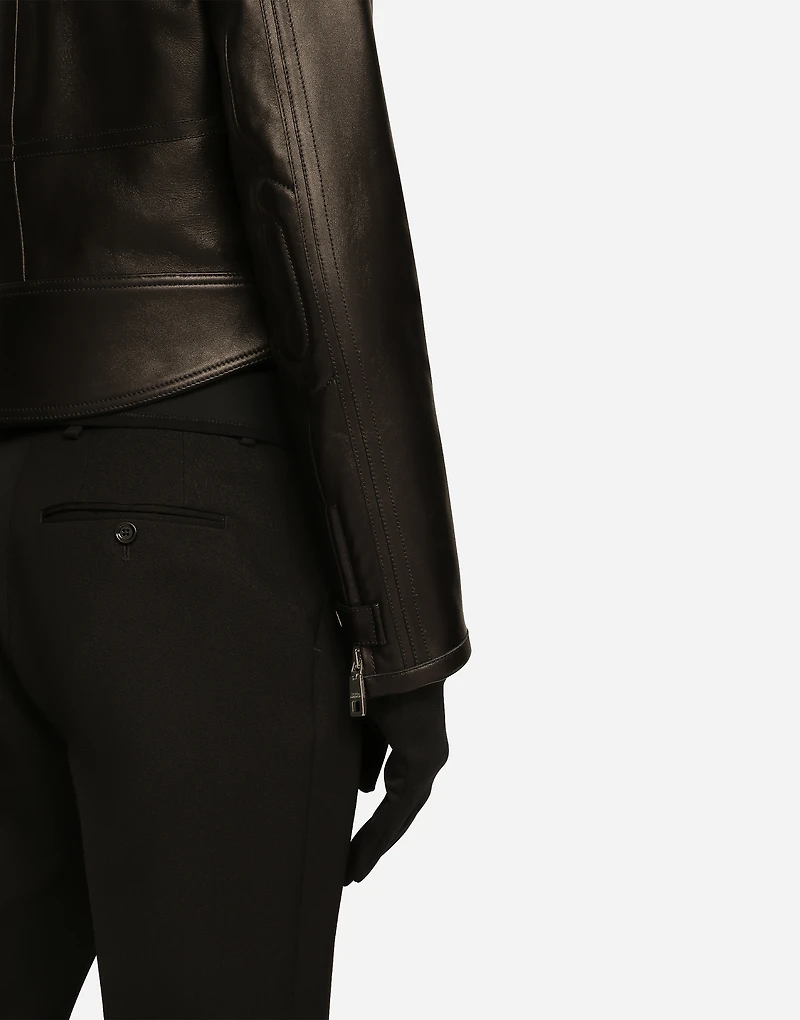 Nappa leather biker jacket