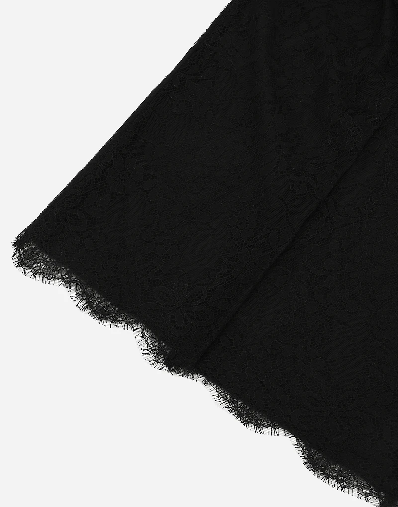 Chantilly lace midi skirt