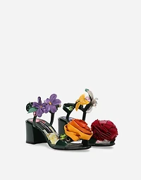 Patent leather sandals