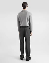 Wool V-neck sweater with DG embroidery