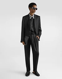 Sicilia light single-breasted silk twill jacket