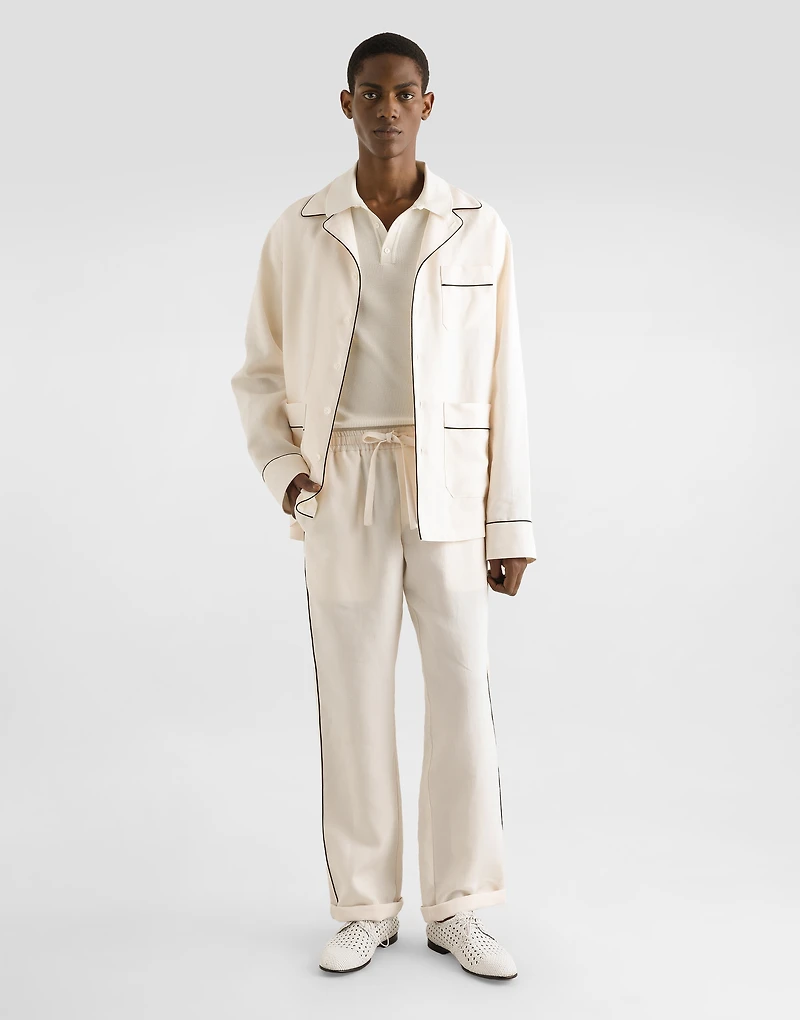 Linen fabric pajama jacket